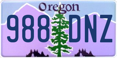 OR license plate 988DNZ