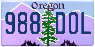 OR license plate 988DOL