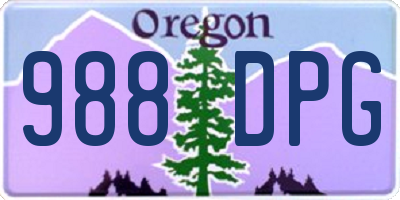 OR license plate 988DPG
