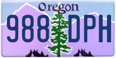 OR license plate 988DPH