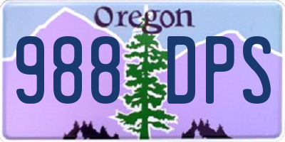 OR license plate 988DPS