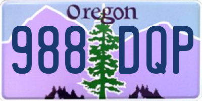 OR license plate 988DQP