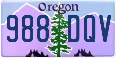 OR license plate 988DQV