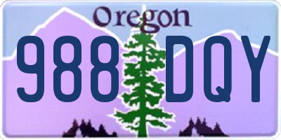 OR license plate 988DQY