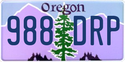 OR license plate 988DRP