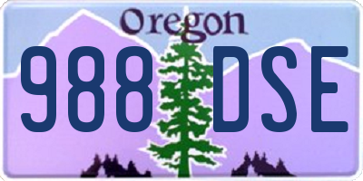 OR license plate 988DSE