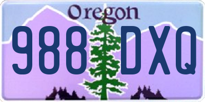 OR license plate 988DXQ
