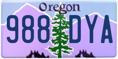 OR license plate 988DYA