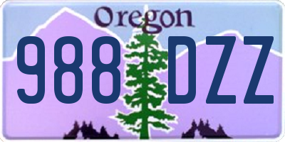 OR license plate 988DZZ