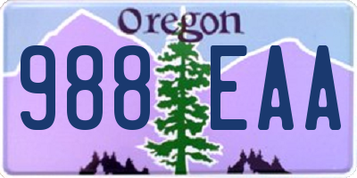 OR license plate 988EAA