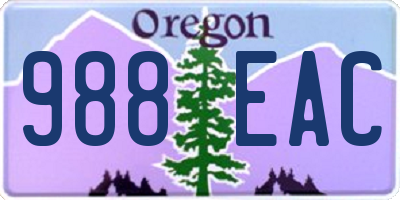 OR license plate 988EAC
