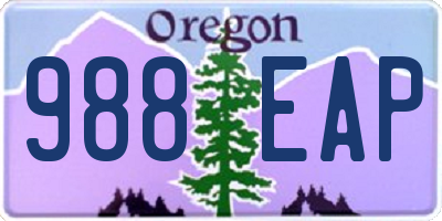 OR license plate 988EAP