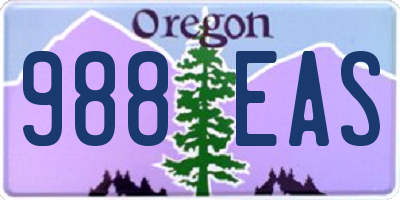 OR license plate 988EAS