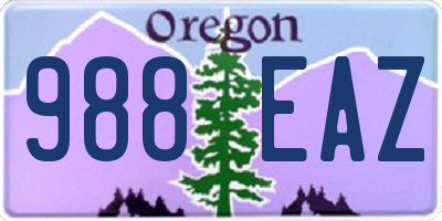 OR license plate 988EAZ