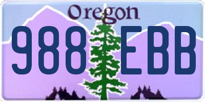 OR license plate 988EBB