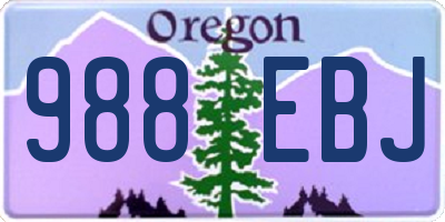 OR license plate 988EBJ