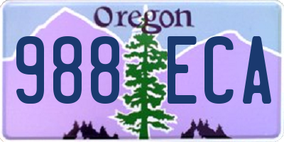 OR license plate 988ECA