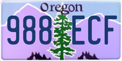 OR license plate 988ECF