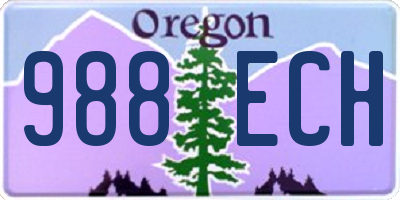 OR license plate 988ECH