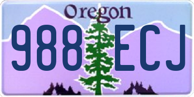 OR license plate 988ECJ