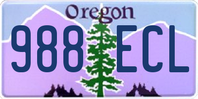 OR license plate 988ECL