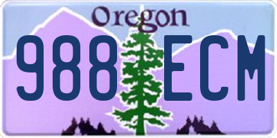 OR license plate 988ECM