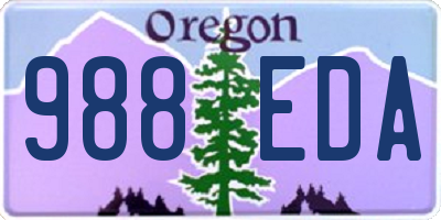 OR license plate 988EDA