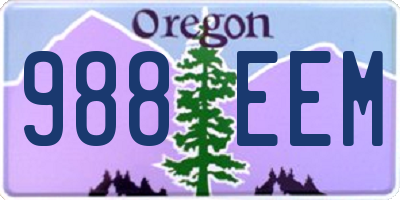 OR license plate 988EEM