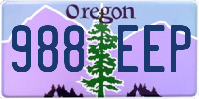 OR license plate 988EEP