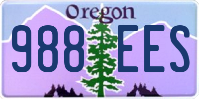 OR license plate 988EES