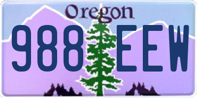 OR license plate 988EEW
