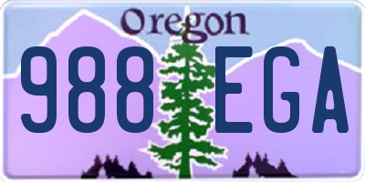OR license plate 988EGA