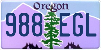 OR license plate 988EGL