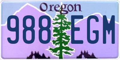 OR license plate 988EGM