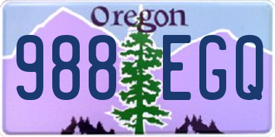 OR license plate 988EGQ