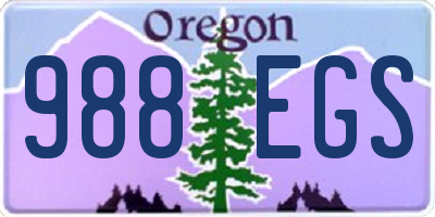 OR license plate 988EGS