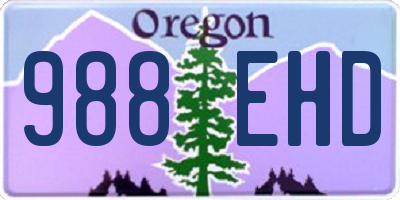 OR license plate 988EHD