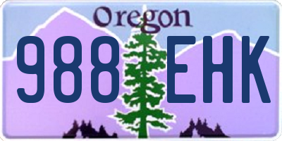 OR license plate 988EHK