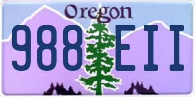 OR license plate 988EII