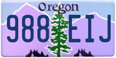 OR license plate 988EIJ