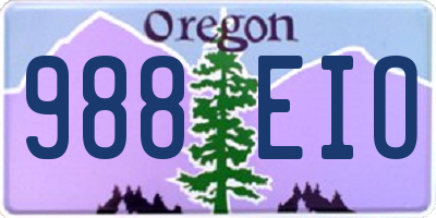 OR license plate 988EIO