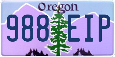 OR license plate 988EIP