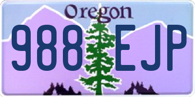 OR license plate 988EJP
