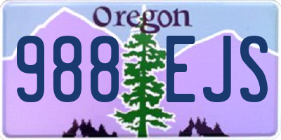 OR license plate 988EJS