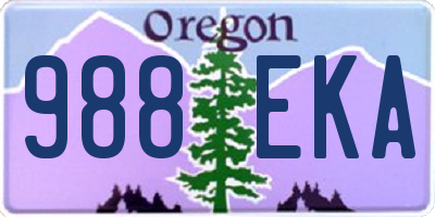 OR license plate 988EKA