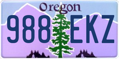 OR license plate 988EKZ