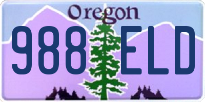 OR license plate 988ELD