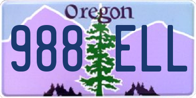 OR license plate 988ELL