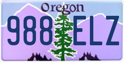 OR license plate 988ELZ