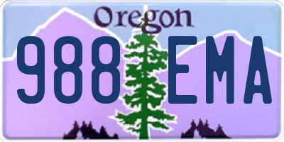 OR license plate 988EMA